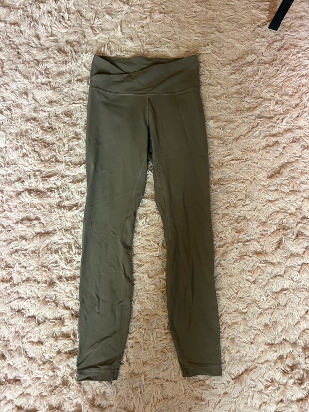 Lululemon Olive Green High-Waist Yoga Leggings